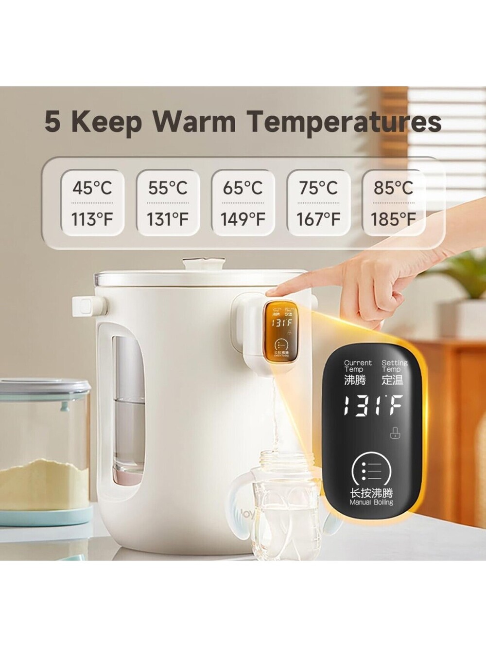 Joydeem Countertop 3L/12 Cup Hot Water Dispenser, Boiler & Warmer 1000w Open Box